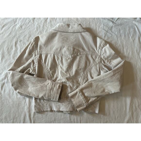 Red Ox Cropped Corduroy Jacket M | Military Style Retro Y2K - Picture 4 of 6